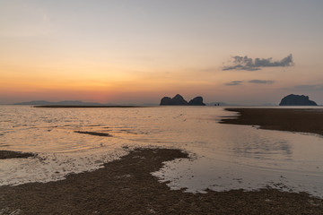 Beautiful sunset over the sea