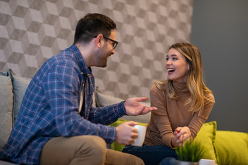 Romantic moments at home