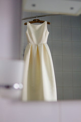 white dress on a hanger