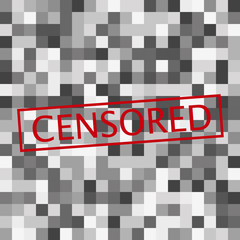 Set Of Pixel Censored Signs Censor Bar Concept Censorship Rectangle Art Desing Wall Mural Yurii