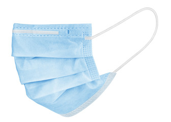 Medical mask isolated on white background, corona virus protection, covid-19, clipping path, full...