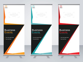 Business banner roll up set,standee banner template,Modern banner.