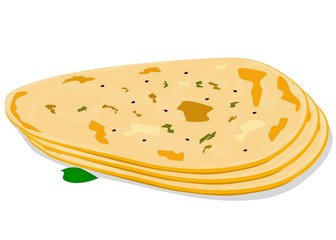 Naan Roti indian Roti or Bread Vector
