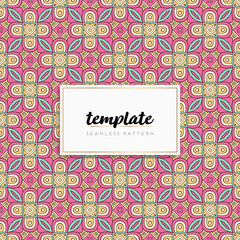 Background mandala seamless pattern vector