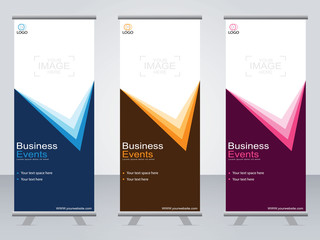 Business banner roll up set,standee banner template,Modern banner.