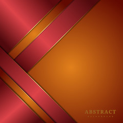 Abstract orange and red diagonal geometric overlapping on orange background. Luxury style.