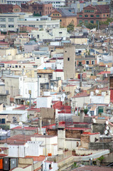 Panorama de los tejados de la ciudad de Barcelona.
