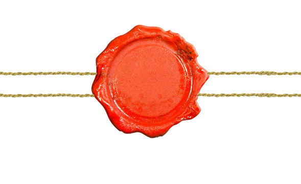 Cachet de cire rouge pour scell&eacute;s 