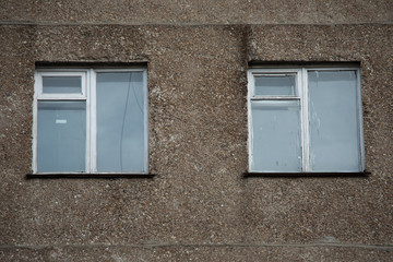 windows prefabricated house ussr Khrushchev glass straight concrete gray russia balcony