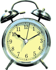 Illustration of Alarm Clock over white background