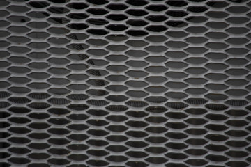 mesh fence lock old gray metal closed