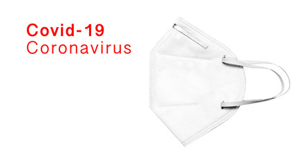 protective mask against coronavirus  on a white background .COVID-2019