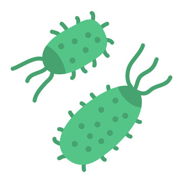 chigger shape virus bacteria icon with modern flat style icon color or colorful