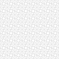 Seamless pattern. Gray flowers on white background