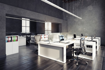 contemporary loft office