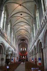 Fototapeta premium Bayeux, France. Interior of the Cathedral of the Blessed Virgin Mary (Cathedrale Notre-Dame de Bayeux)