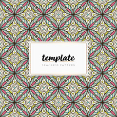 Background mandala seamless pattern vector