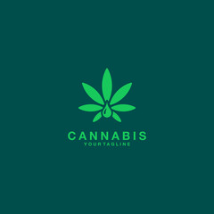 Cannabidiol Logo Design Vector Illustration Template Idea