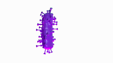 3d coronavirus covid19 letters, letter I creative typography