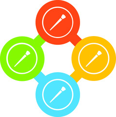 Cosmetic Brush Vector Illustration icon for all purpose. Isolated on 4 different backgrounds.