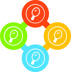 Hand Mirror Vector Illustration icon for all purpose. Isolated on 4 different backgrounds.