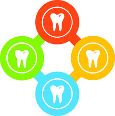 Tooth Vector Illustration icon for all purpose. Isolated on 4 different backgrounds.