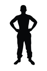 Boxing man silhouette