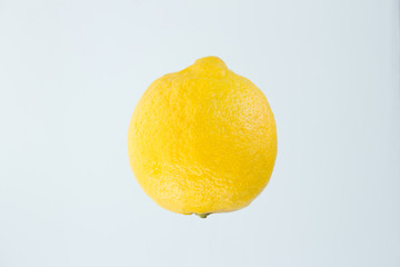 yellow lemon on a white background