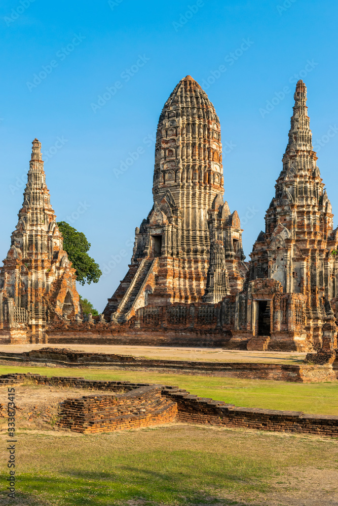 Sticker wat chaiwatthanaram temple in thailand