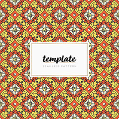 Background mandala seamless pattern vector