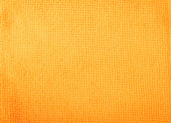 Orange Microfiber Cleaning Cloth Texture Background Top View