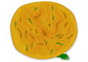 Thepla Roti indian Chapati or Bread Vector
