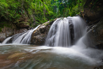 Fototapeta na wymiar Mae Sa waterfall national park in Mae Rim, Chiang Mai, Thailand