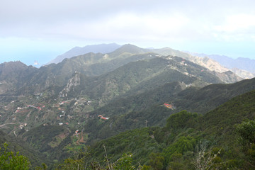 tenerife, vue panoramique  sur l'Anaga