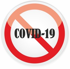 panneau interdit covid-19