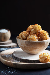 Traditional italian cookies with coconut