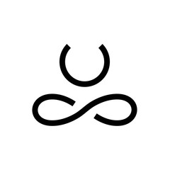 Abstract yoga logo design template. Vector illustrations