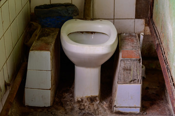Slum photo toilet and sewage indoors