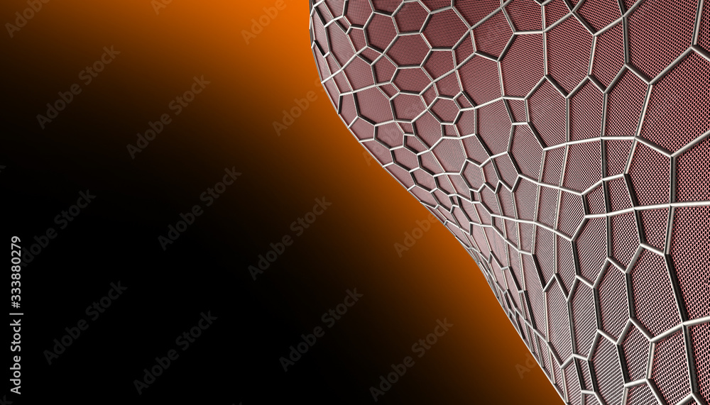 Aufkleber technology and internet social network concepts with modern geometric art and connectivity of the wo
