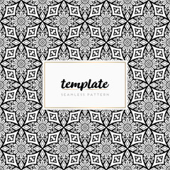 Background mandala seamless pattern vector