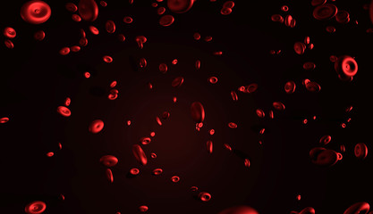 Red blood cells 3d rendering illustration