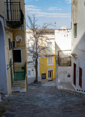 Obraz na płótnie Canvas italy ponza view of traditional alley