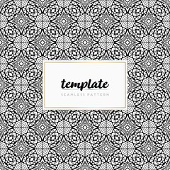 Background mandala seamless pattern vector