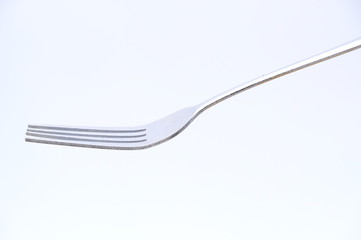 fork and spoon isolated on white background