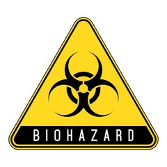 Biohazard sign. Warning sign of virus. Vector illustration