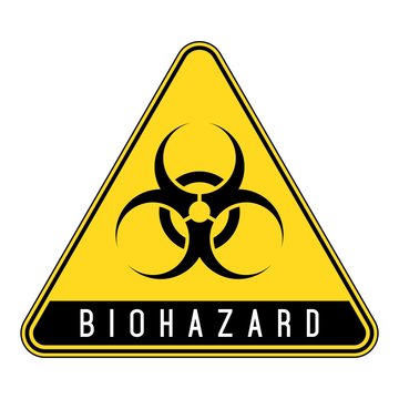 Biohazard sign. Warning sign of virus. Vector illustration