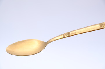 fork and spoon isolated on white background