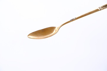 fork and spoon isolated on white background