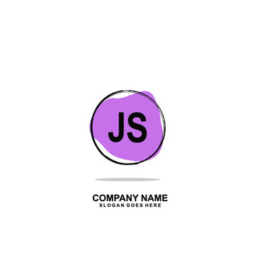 Initial Letter JS Logo Template Vector