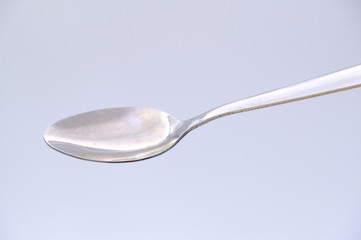 fork and spoon isolated on white background
